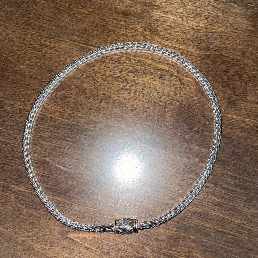 Silver and gold necklace